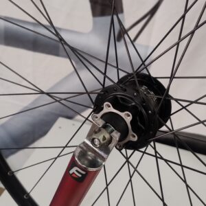 VanMoof Smart S front wheel with Panasonic hub dynamo